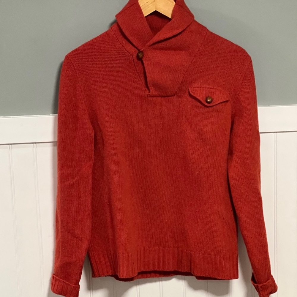 Ralph Lauren Red Cowl Neck Sweater